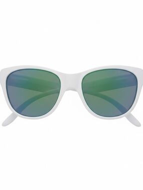 Oakley White with Green Mirrored Lenses